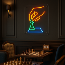 Load image into Gallery viewer, Chess Move Neon Sign, Grandmaster Neon Sign, Tactical Chessboard Neon Sign Multicolor
