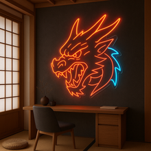 Load image into Gallery viewer, Dragon Head Neon Sign, Oriental Dragon Neon Sign, Mythical Dragon Neon Sign
