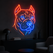 Load image into Gallery viewer, Pitbull Neon Sign, American Bully Neon Sign, Pit Bull Terrier Neon Sign
