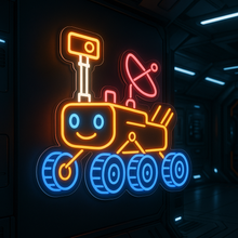 Load image into Gallery viewer, Mars Rover Neon Sign, Space Exploration Neon Sign, Red Planet Rover Neon Sign Multicolor
