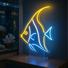 Load image into Gallery viewer, Moorish Idol Neon Sign, Coral Reef Fish Neon Sign, Tropical Idol Neon Sign Multicolor
