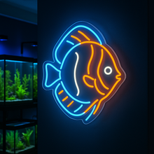 Load image into Gallery viewer, Discus Fish Neon Sign, Amazon Cichlid Neon Sign, Tropical Discus Neon Sign Multicolor

