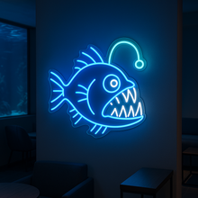 Load image into Gallery viewer, Fangtooth Neon Sign, Deep Sea Fish Neon Sign, Abyss Predator Neon Sign
