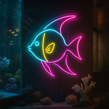 Load image into Gallery viewer, Tropical Fish Neon Sign, Exotic Reef Fish Neon Sign, Ocean Creature Neon Sign Multicolor
