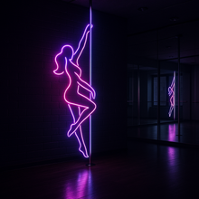 Load image into Gallery viewer, Pole Dancer neon sign, Exotic Dancer neon sign, Dance Silhouette neon sign
