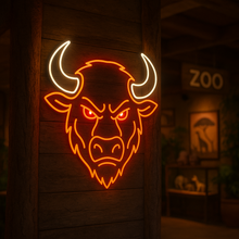 Load image into Gallery viewer, Buffalo Head neon sign, Bison Head neon sign, Wild Buffalo neon sign
