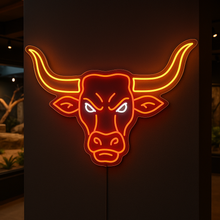 Load image into Gallery viewer, Longhorn Bull Head neon sign, Texas Longhorn neon sign, Longhorn Skull neon sign

