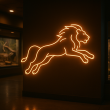 Load image into Gallery viewer, Leaping Lion Neon Sign, Jumping Lion Neon Sign, Pouncing Lion Neon Sign
