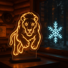 Load image into Gallery viewer, Lion Neon Sign, King of Jungle Neon Sign, Safari Neon Sign, Wild Cat Neon Sign
