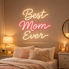 Load image into Gallery viewer, Best Mom Ever Neon Sign, World's Best Mama Neon Sign, Mother Neon Sign Multicolor
