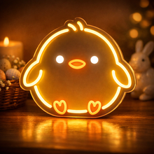 Load image into Gallery viewer, Cute Chick Neon Sign, Baby Bird Neon Sign, Hatching Easter Chick Neon Sign Multicolor
