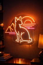 Load image into Gallery viewer, Egyptian Cat neon sign, Bastet Cat neon sign, Ancient Egypt Cat neon sign

