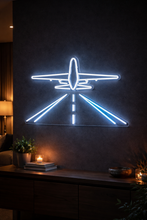 Load image into Gallery viewer, Taking Off Airplane Neon Sign, Departing Plane Neon Sign, Aviation Neon Sign
