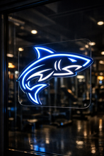 Load image into Gallery viewer, Shark Neon Sign, Great white neon sign, Ocean predator neon sign
