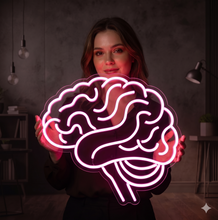 Load image into Gallery viewer, Brain Neon Sign, Human Brain Neon Sign, Mind Art Neon Sign
