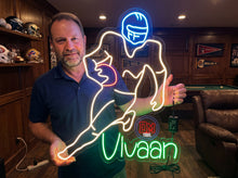 Load image into Gallery viewer, Custom Athlete Name Neon Sign, Sports Name Neon Sign,Football Player Neon Sign
