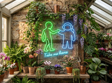 Load image into Gallery viewer, Astronaut alien neon sign,Take me home neon sign, Space traveler neon sign
