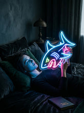 Load image into Gallery viewer, Great White Shark Neon Sign, Fierce Shark Neon Sign, Marine Predator Neon Sign
