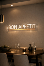 Load image into Gallery viewer, Bon Appetit neon sign, French bistro neon sign, Fine dining neon sign
