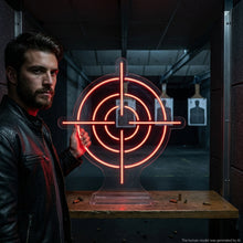 Load image into Gallery viewer, Bullseye Neon Sign, Shooting Target Neon Sign Red
