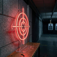 Load image into Gallery viewer, Bullseye Neon Sign, Shooting Target Neon Sign
