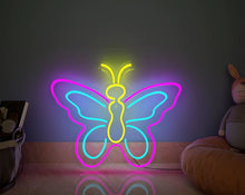 Load image into Gallery viewer, Butterfly Neon Light, Butterfly Neon Sign, Animal Sign, Birthday Gifts, Bedroom Decor
