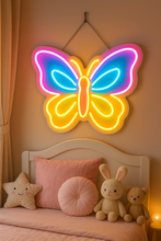 Load image into Gallery viewer, Butterfly Neon Sign, Garden pollinator neon sign, Painted lady neon sign Multicolor

