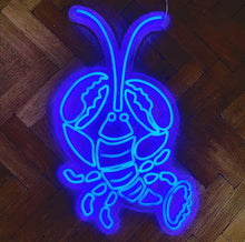 Load image into Gallery viewer, Crayfish neon sign, Lobster Neon Sign, Lobster led light blue
