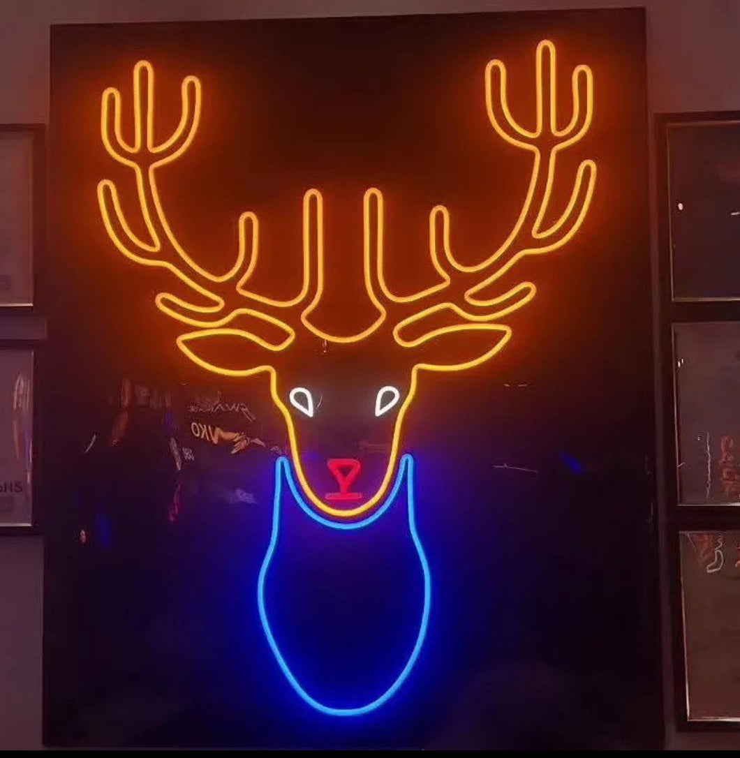 Deer neon sign,Deer neon light,Deer led sign