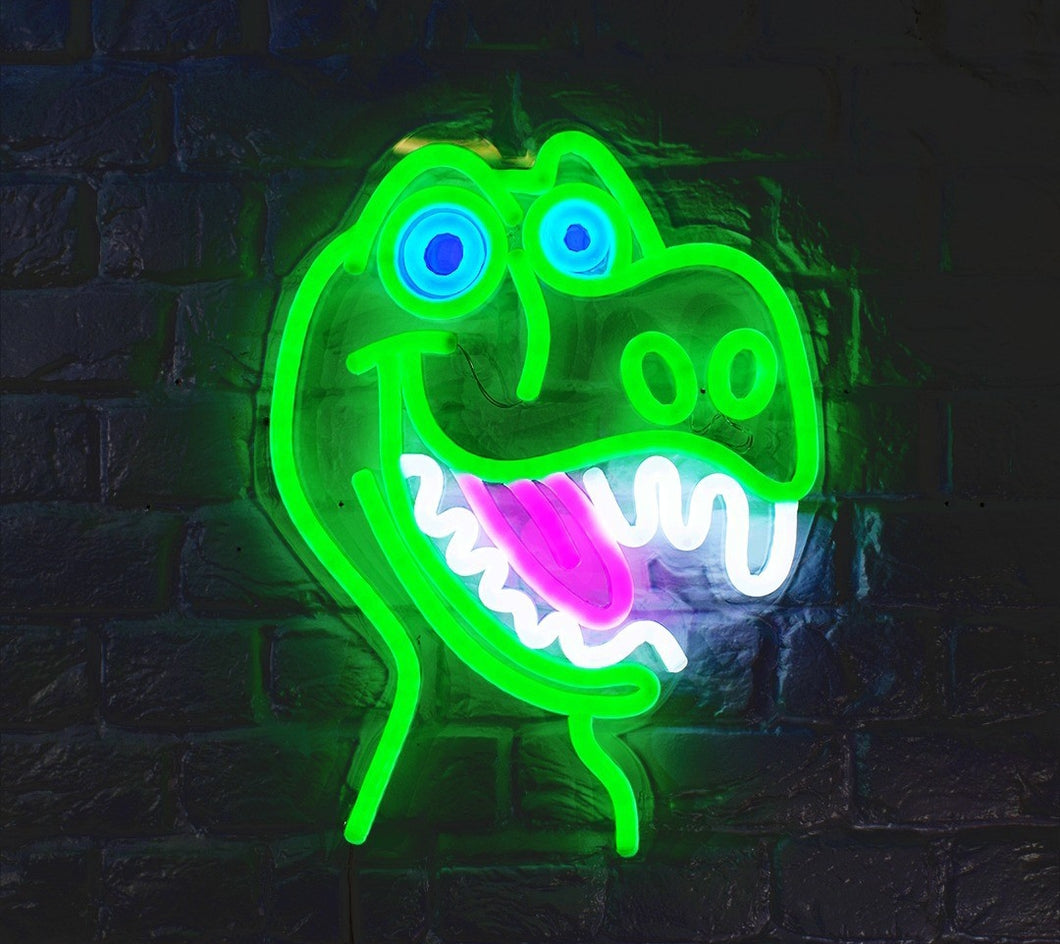 Dinosaur neon sign, custom nursery decor, led light up for Zoo Park Kids Bedroom, Kids room decor