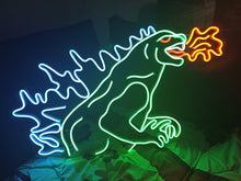 Load image into Gallery viewer, Fire Breathing Dragon Neon Sign, Dragon Neon Sign, Dinosaur Neon Sign
