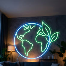 Load image into Gallery viewer, Earth Day Neon Sign, Earth Day Celebration Neon Sign, Eco Friendly Neon Sign
