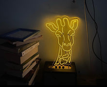 Load image into Gallery viewer,  Giraffe Neon Sign, Giraffe Animal Night Light Up
