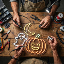 Load image into Gallery viewer, Halloween Neon Sign, Spooky Halloween Neon Sign, Halloween Party Neon Sign

