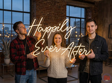 Load image into Gallery viewer, Happily Ever After neon sign, wedding neon sign, wall decor neon sign, wedding decor
