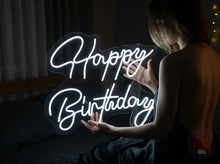 Load image into Gallery viewer, Happy Birthday Neon Sign, Birthday Party Neon Sign, Birthday Quote Neon Sign

