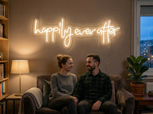 Load image into Gallery viewer, Happily ever after neon sign, wedding decor neon sign, happily neon signs
