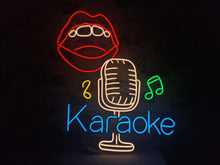 Load image into Gallery viewer, Karaoke Night Bar Neon Sign, Karaoke Night Led Light, Karaoke Club Neon Sign, Karaoke Logo Neon Sign, Bedroom Decor
