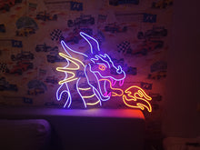 Load image into Gallery viewer, Dragon neon sign, Dragon Head Neon, Dragon Shape Neon Sign, Year of The Dragon Sign, Dragon Wall Decor Sign, New Year Decoration
