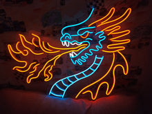 Load image into Gallery viewer, Dragon head neon sign, dragon neon light, neon dragon sign, neon dragon head, LED dragon sign, dragon wall light, neon dragon lamp, dragon head LED sign, glowing dragon sign, neon fantasy sign

