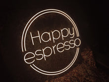 Load image into Gallery viewer, Happy espresso neon sign
