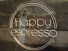 Load image into Gallery viewer, Happy espresso neon sign, coffee neon sign, espresso neon light
