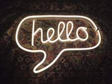 Load image into Gallery viewer, Hello neon sign, hello led light sign

