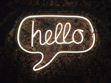 Load image into Gallery viewer, Hello neon sign, hello led light sign
