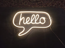 Load image into Gallery viewer, Hello neon sign, hello led light sign

