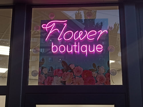 Flower boutique neon sign