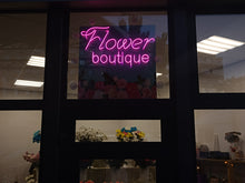 Load image into Gallery viewer, Flower neon sign, flower shop neon sign, Flower boutique neon sign, Custom neon sign Flower boutique, Flower boutique LED neon sign
