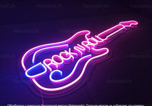 Load image into Gallery viewer, Guitar Neon Sign , Guitar Gifts neon sign, rock music Neon Sign, rock n roll Neon Sign, Music Lover Gift, Guitarist Gifts
