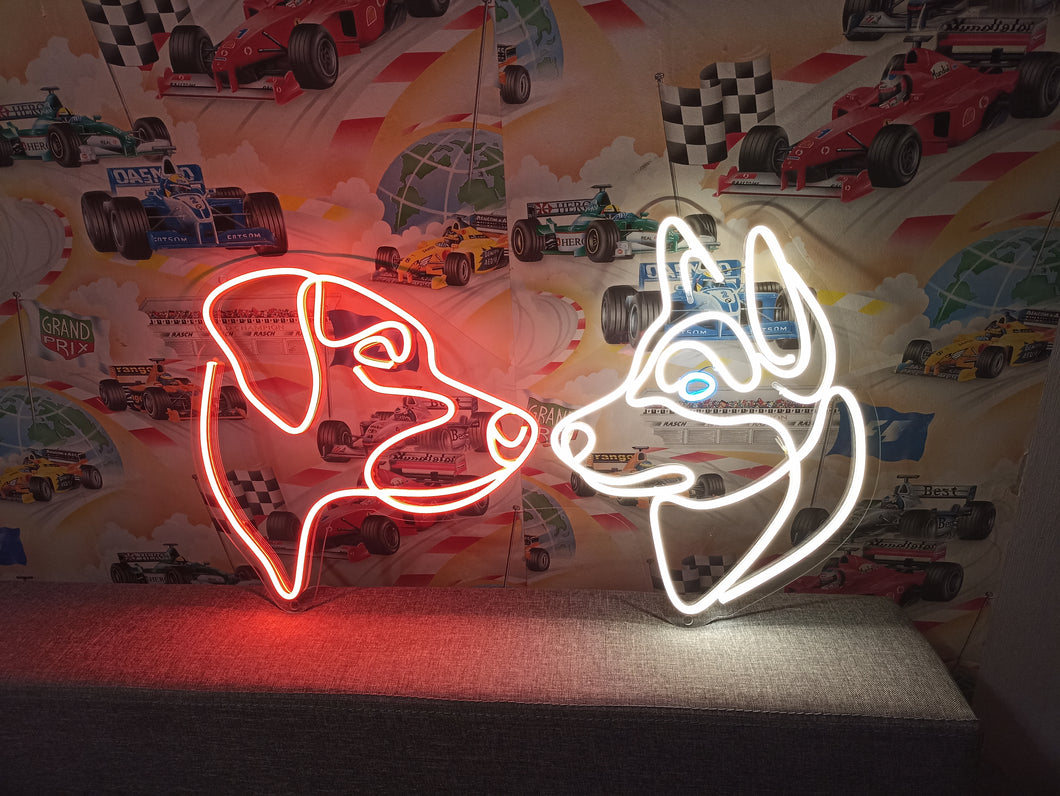 Husky and ridgeback Neon Sign