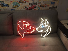 Load image into Gallery viewer, Dog neon sign, Custom Neon Sign Dog Portrait, Husky and ridgeback Neon Sign, Rhodesian Ridgeback Neon Sign, Puppy neon sign, Canine neonsign
